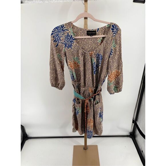 Anthropologie Corey Lynn Calter Floral Print Belted Fluttering Obi Dress Size 6 - Picture 4 of 12